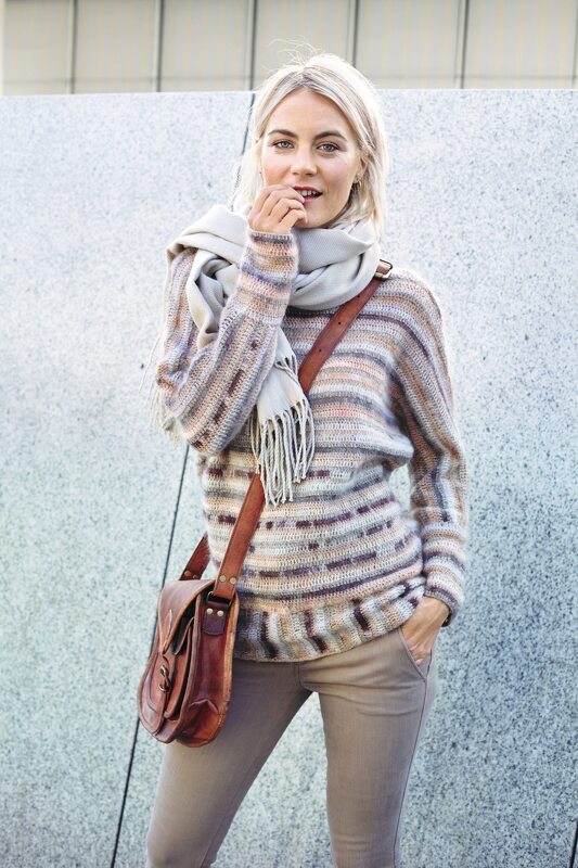Häkelanleitung: GEHÄKELTER PULLOVER MIT BATWING-ÄRMELN - Bild 2