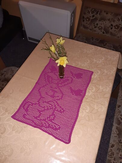 Tischläufer Häschen "Butterfly" Häkelanleitung