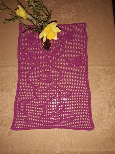 Tischläufer Häschen "Butterfly" Häkelanleitung