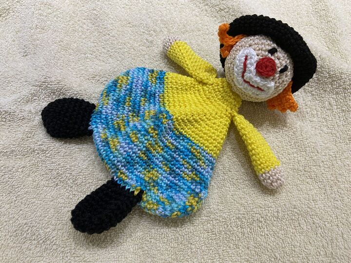 Häkelanleitung - Schmusetuch "Clown"