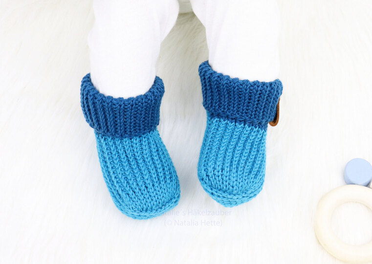 Baby shoes (socks) "Kai" (size 0 m. to 4 y., knitted look)