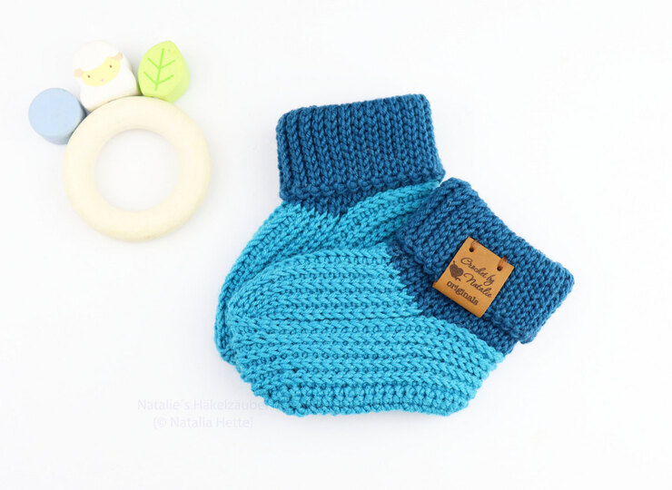 Baby shoes (socks) "Kai" (size 0 m. to 4 y., knitted look)