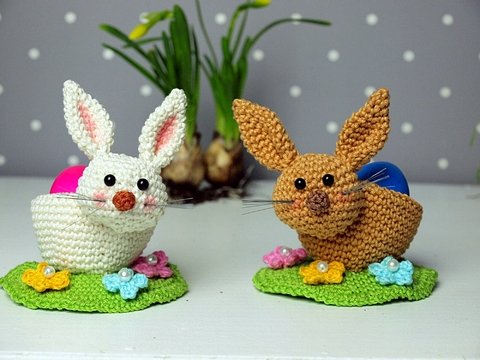 Häkelanleitung Eierbecher Hase - PDF Datei