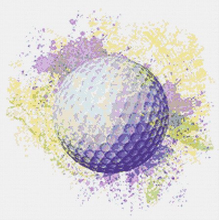 Golf Ball 1 Cross Stitch Pattern PDF