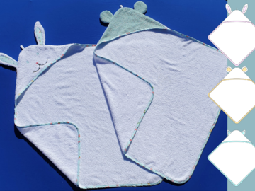 Baby Hooded Towel – 3 Sizes with Animal Ears EU/US Sizes