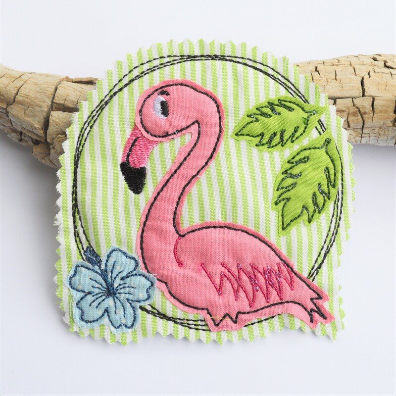 Stickdatei Flamingo doodle mehrere Größen - Bild 2