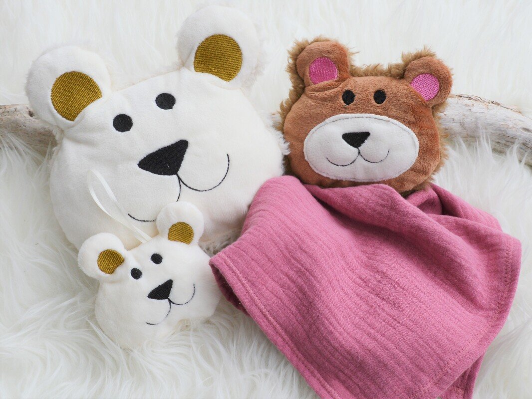 ITH Stickdatei Bär Bärkopf verschiedene Größen