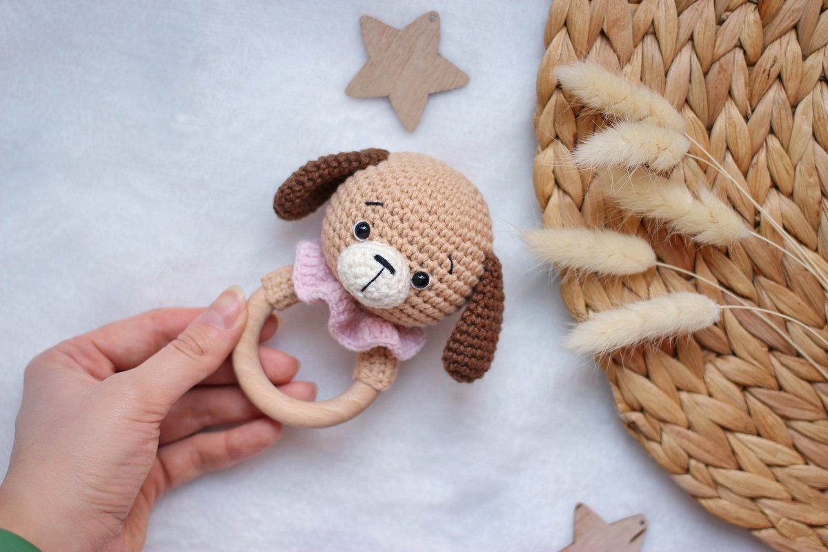 Crochet pattern Baby rattle Puppy - Image 10