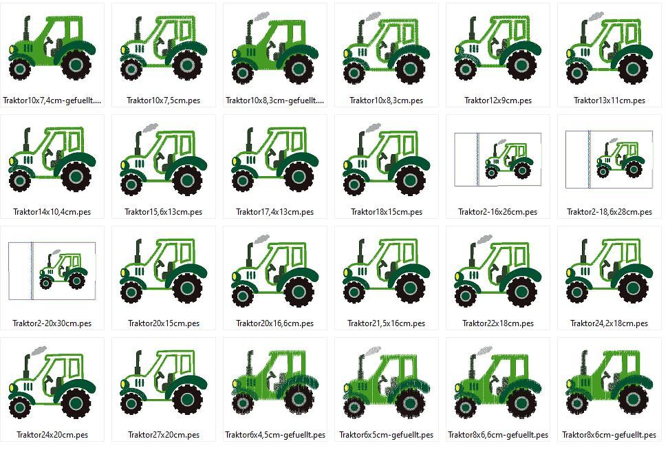 Traktor Stickdatei alle Größen inkl. Kissen ITH 2 - Bild 6