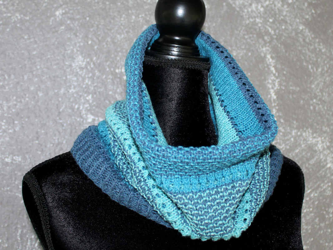 Strickanleitung - Dreifarbiger Sommerloop im Mustermix