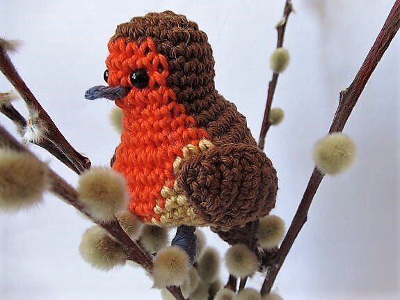 Häkelanleitung Rotkehlchen