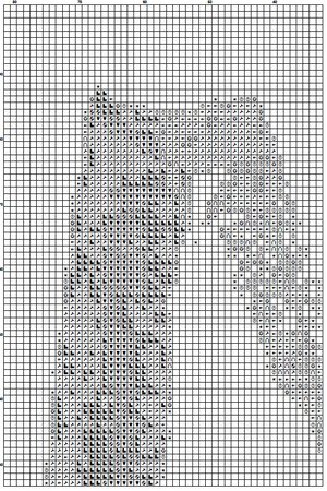 Watercolor M Alphabet Monogram Cross Stitch Pattern PDF