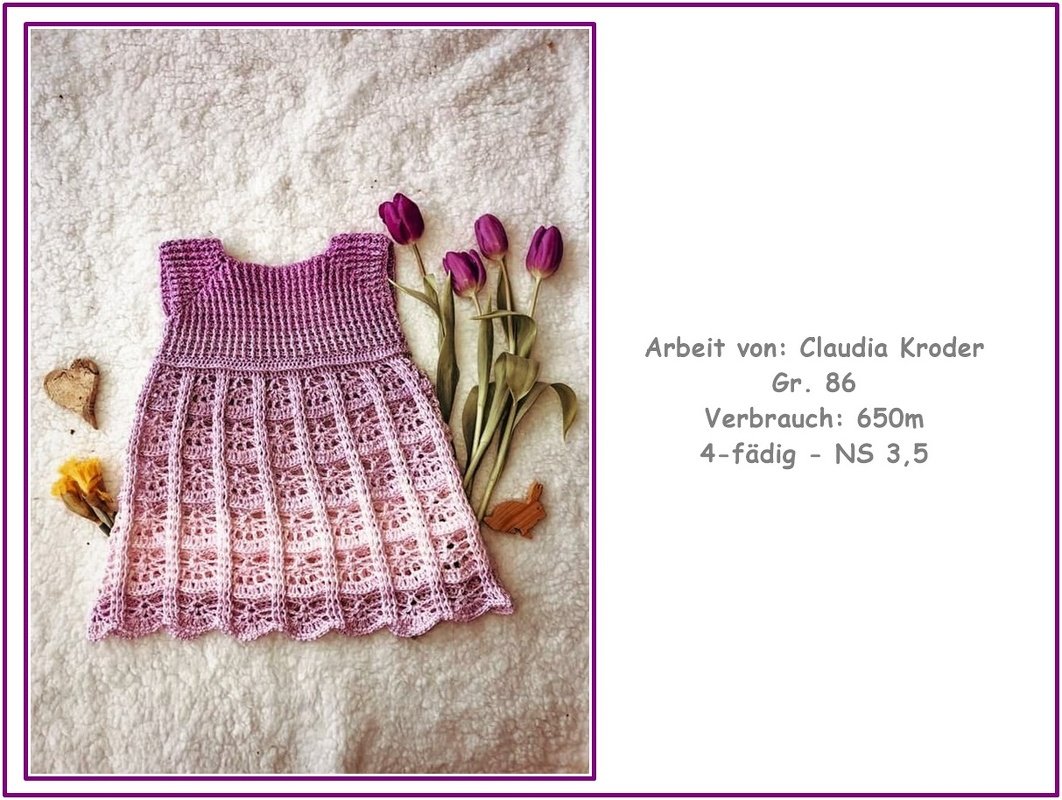 Häkelanleitung Kinderkleid "Kunterbunt" - Bild 2