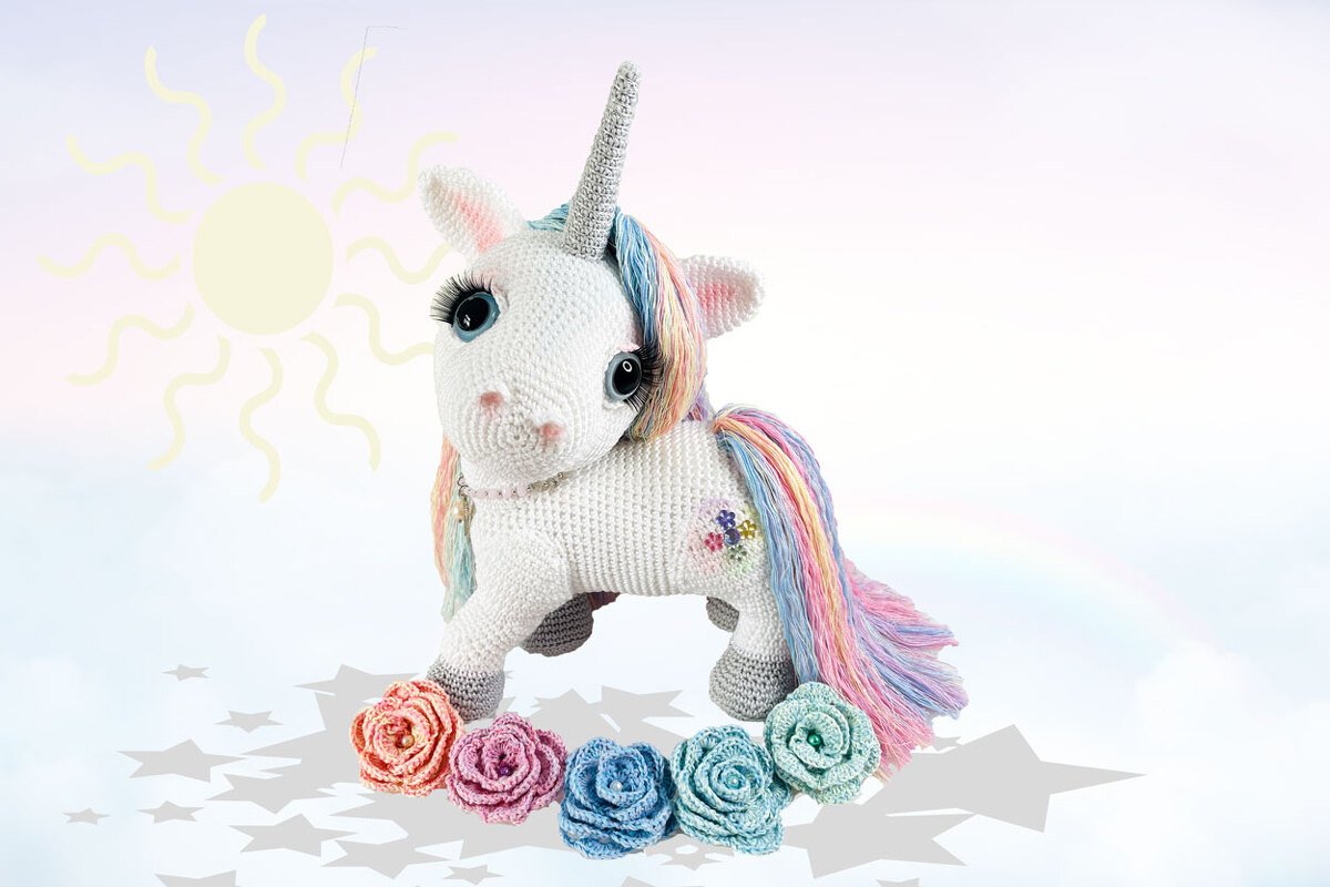 Einhorn Rainbown Häkelanleitung Amigurumi - Bild 2