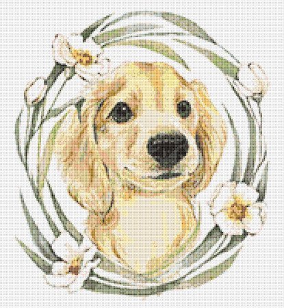 Labrador Puppy 1 Cross Stitch Pattern PDF