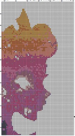Sleeping Beauty Galaxy Cross Stitch Pattern PDF