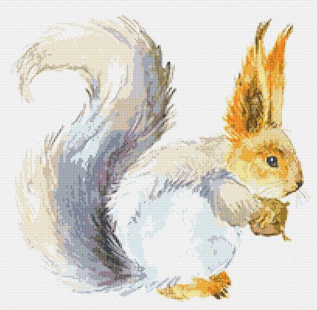 Squirrel 2 Cross Stitch Pattern PDF
