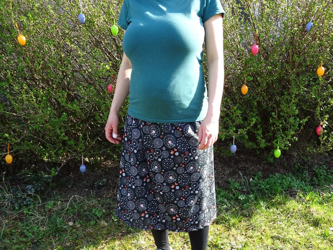 Umstandsrock einfacher Rock für Schwangere mit Schnittmuster nähen