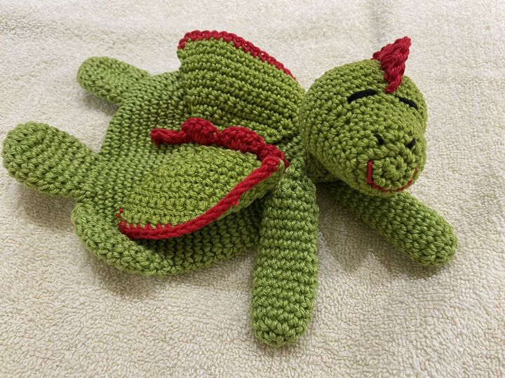 Häkelanleitung - Schmusetuch "Drache"