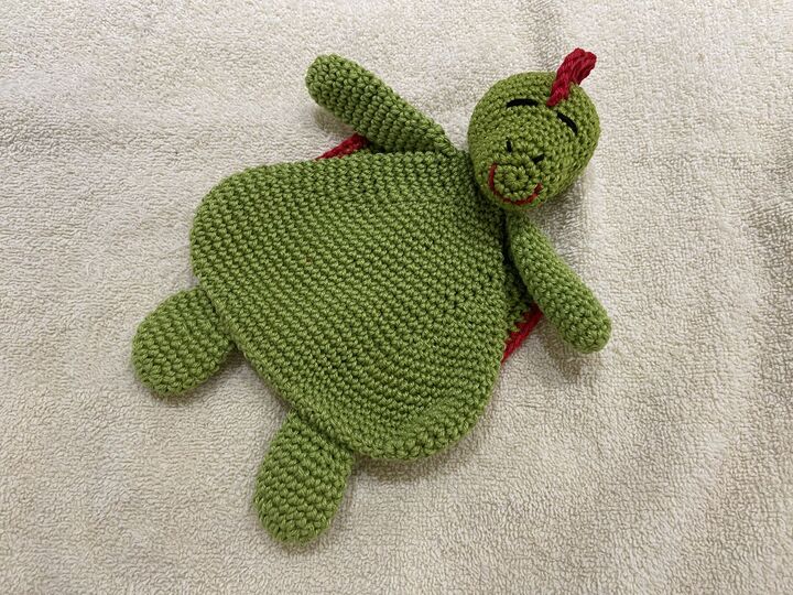 Häkelanleitung - Schmusetuch "Drache"