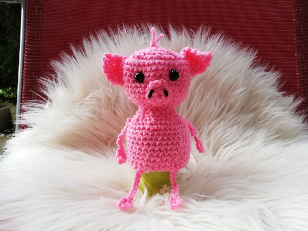 Häkelanleitung Eierwärmer Schweinerl, ideal für Anfänger