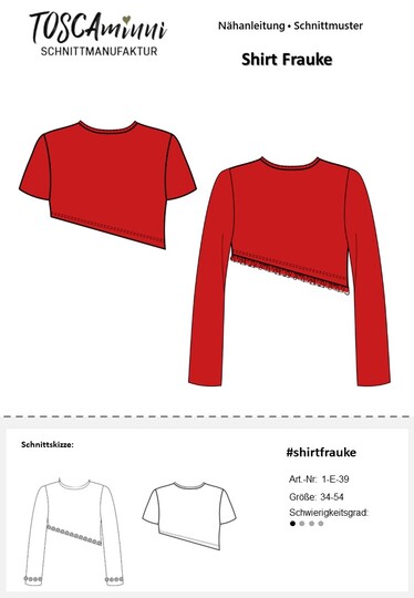 Pullover Frauke gr. 34-46 Schnittmuster