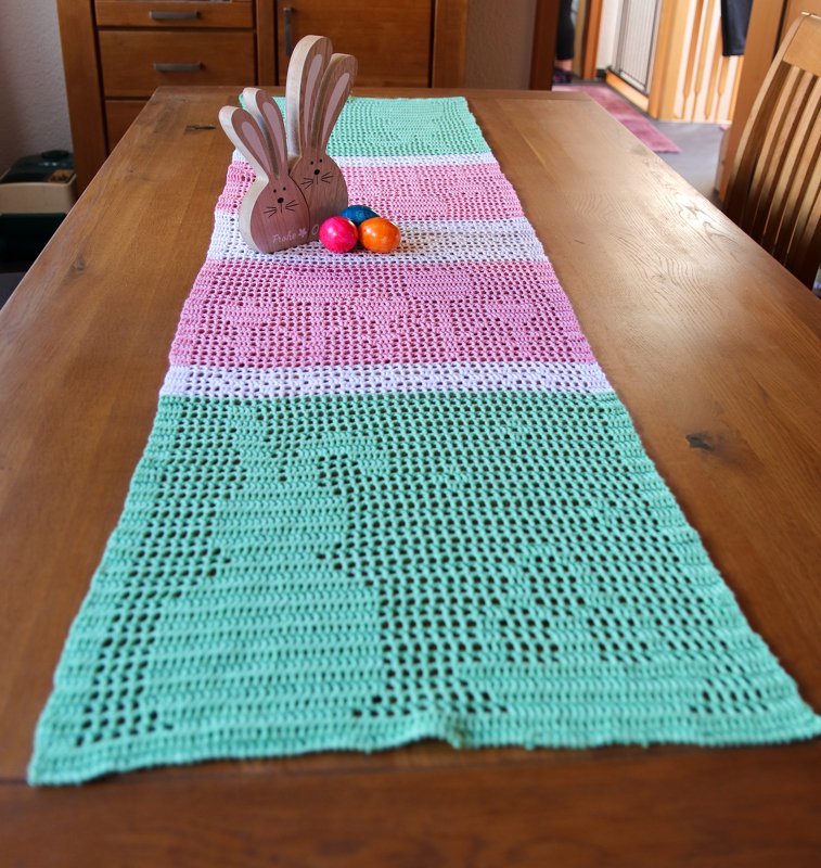 Table runner Osterfreuen crochet pattern - Image 6