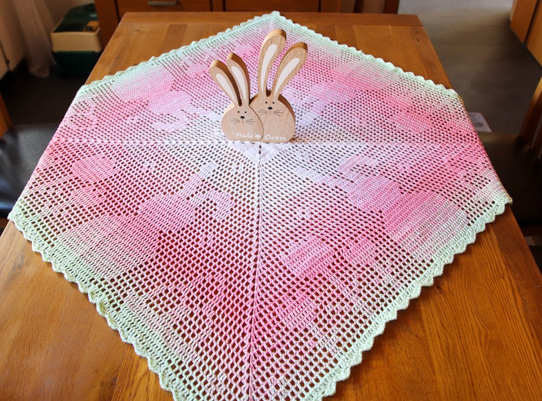 Set table cloth and table runner Osterfreuden 2 crochet patterns - Image 3