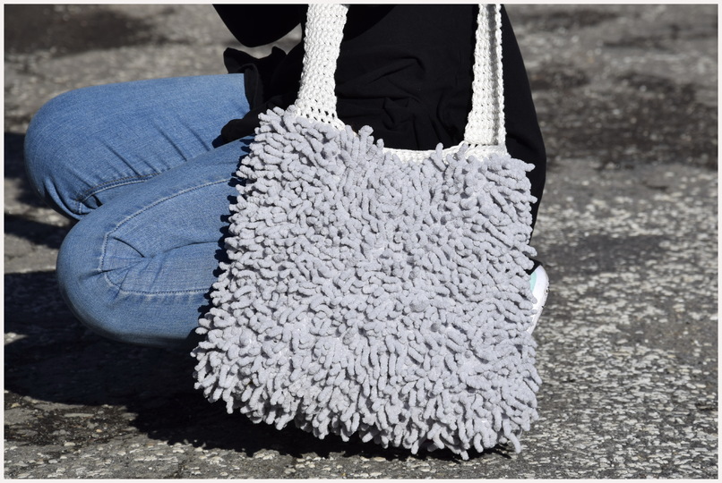 - FLIPSYBAG - Umhängetasche, Häkeltasche aus coolem Trendgarn