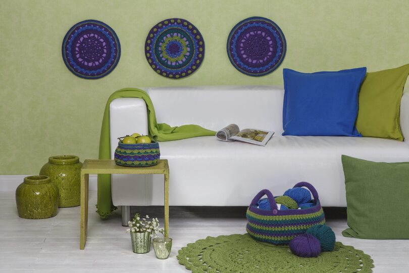 Häkelanleitung: WOHNDEKO HÄKELSET 4-TEILIG