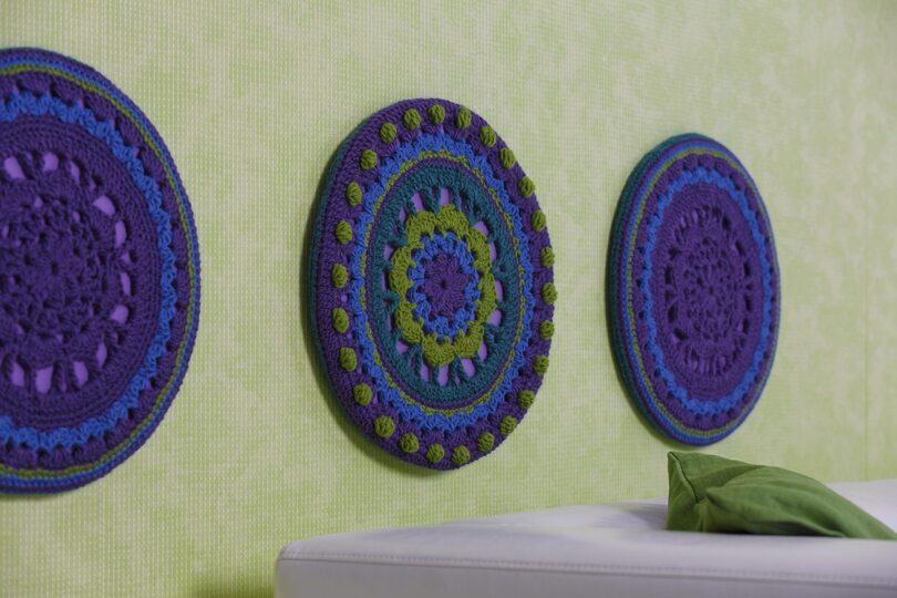 Häkelanleitung: WOHNDEKO HÄKELSET 4-TEILIG