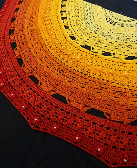 Anleitung Halbrundes Tuch "Afrika de Sol"