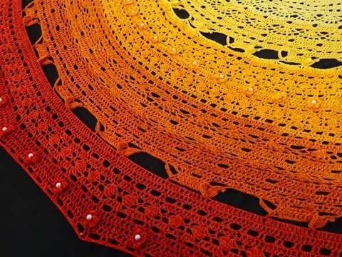 Anleitung Halbrundes Tuch "Afrika de Sol"