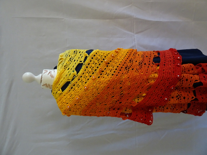 Anleitung Halbrundes Tuch "Afrika de Sol"