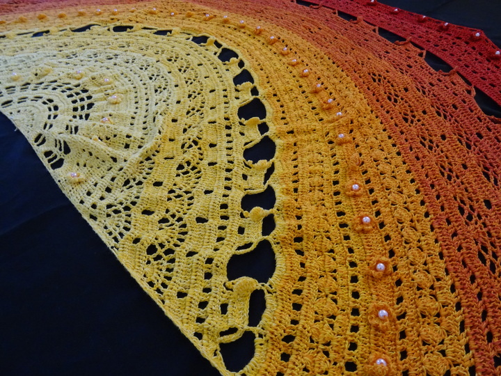 Anleitung Halbrundes Tuch "Afrika de Sol"