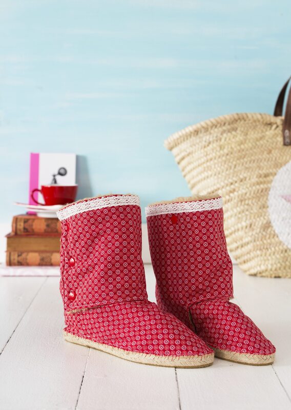 Nähanleitung: GEFÜTTERTE HAUSSCHUHE MIT ESPANDRILLE-SOHLE