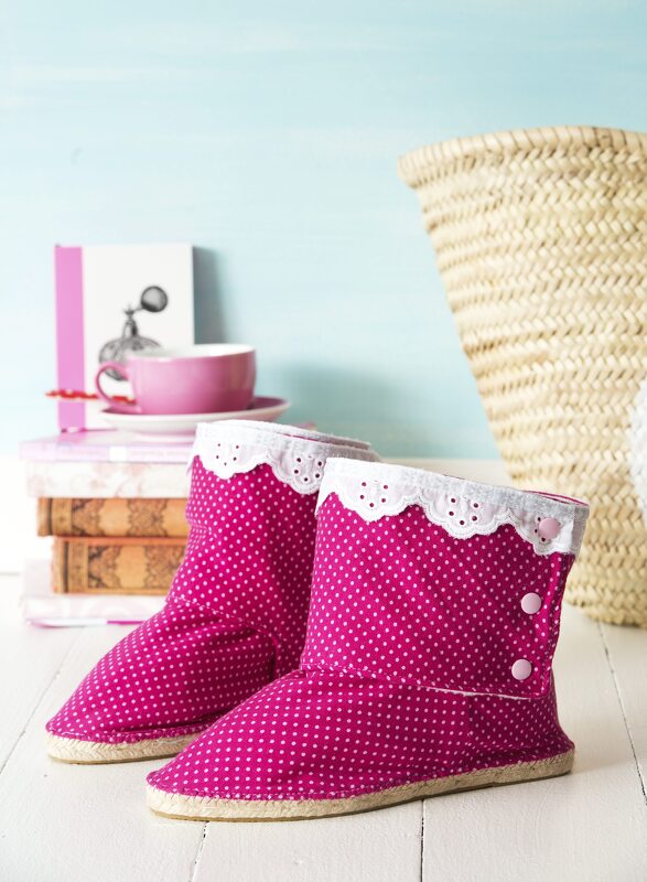 Nähanleitung: GEFÜTTERTE HAUSSCHUHE MIT ESPANDRILLE-SOHLE - Bild 2