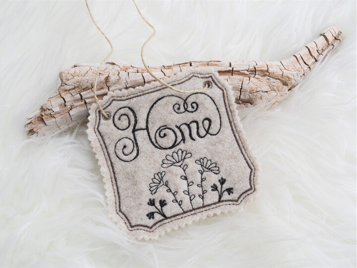 Stickdatei ITH Türschilder Blumenstecker Garten Home