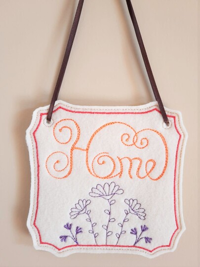 Stickdatei ITH Türschilder Blumenstecker Garten Home