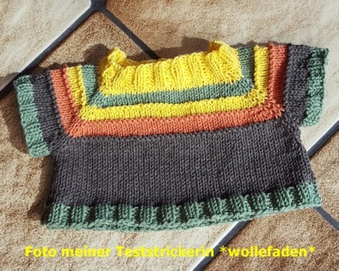Pullover für Puppen und Teddys - mehrere Größen - Strickanleitung