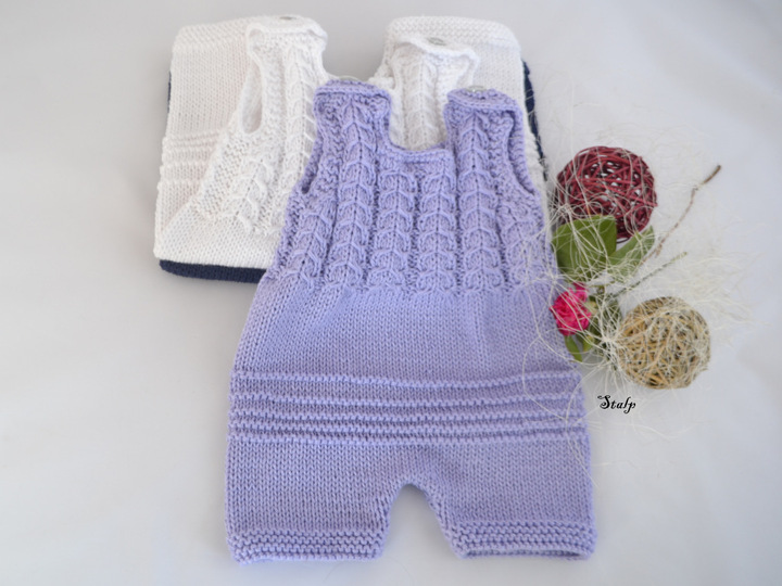 STRICKANLEITUNG 4 * Baby Strampler, Body, Sommerhose in 3 Größen