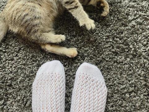 Lacy Little Sneaker Socks - knitting pattern