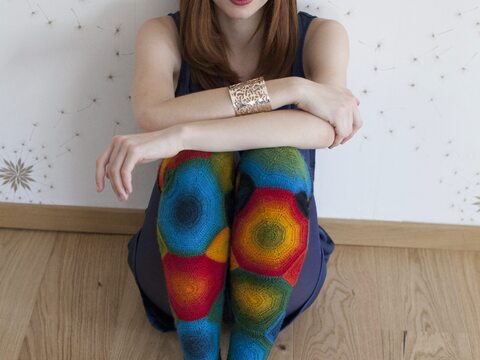 Strickanleitung: OVERKNEES IN PATCHWORKTECHNIK - STRICKANLEITUNG