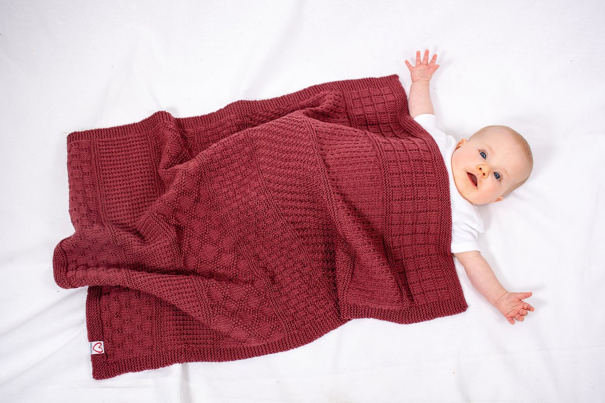 Strickanleitung Babydecke Mustermix