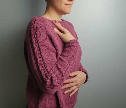 New-Epoch Strickjacke Violett L DAMEN Pullovers & Sweatshirts Stricken Rabatt 77 % 