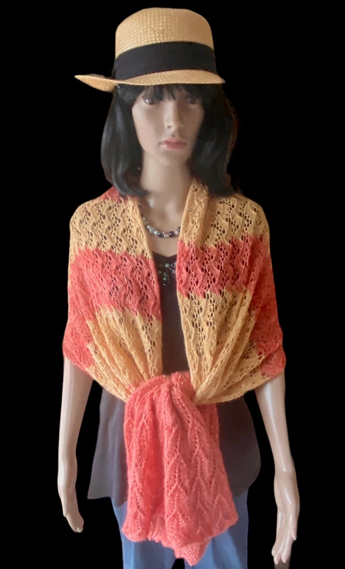 Anlis Frühlingsbote, gestrickter Schal/Stola