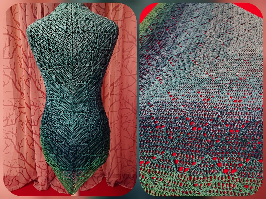 Tuch Amira häkeln Häkeltuch Dreieckstuch