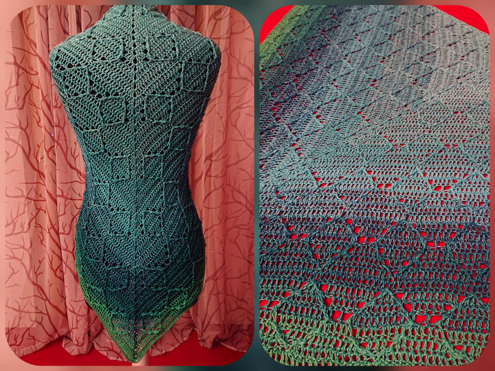 Tuch Amira häkeln Häkeltuch Dreieckstuch