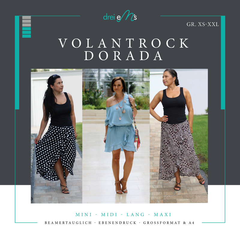 Ebook Volant-Rock DORADA Gr. XS-XXL