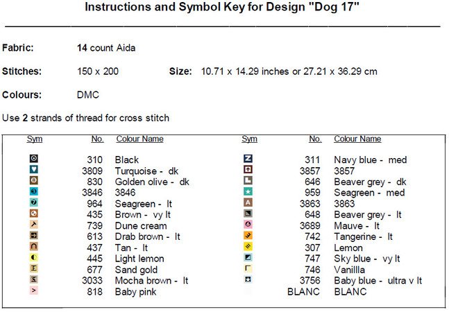 Dog 17 Pug Cross Stitch Pattern PDF